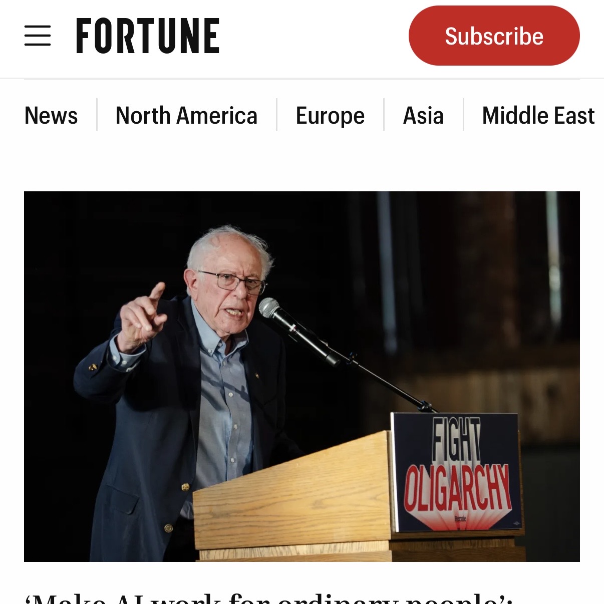 Fortune Magazine website screenshot