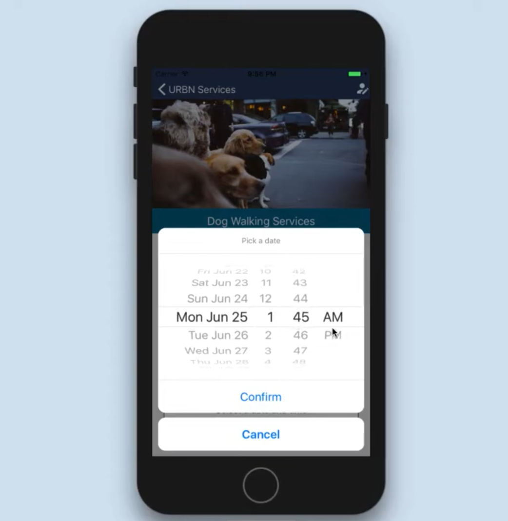 URBN Butler application screenshot